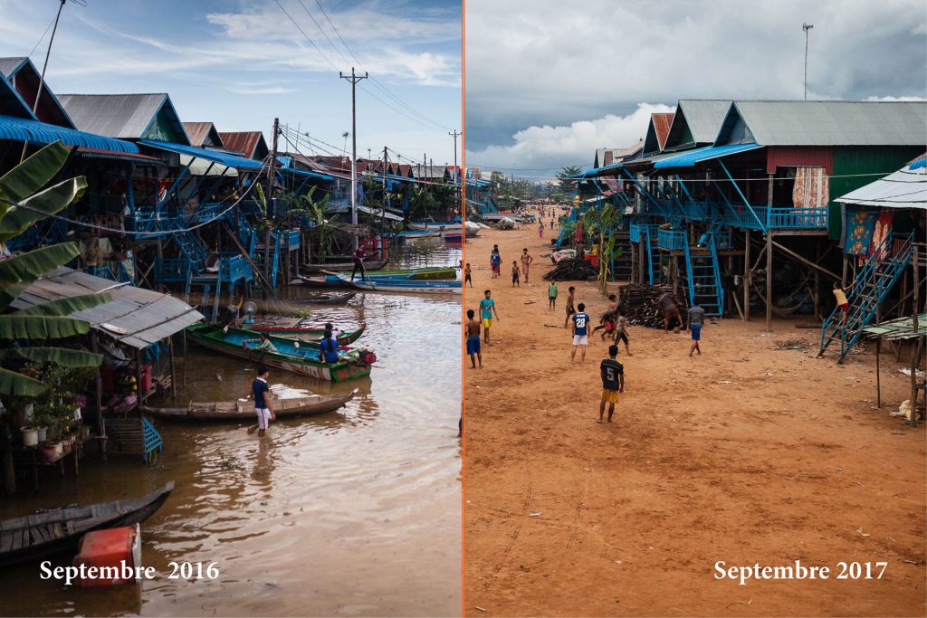 Comparaison du même village photographié à un an d'intervalle - Surprises garanties !